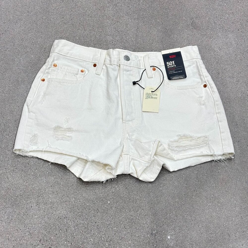 Levi's White Jean Shorts for Women